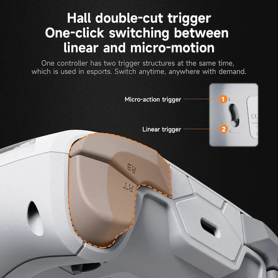 Ajazz GP100 NS Kabelloser Controller für Android / PC / Switch / iOS Weiß