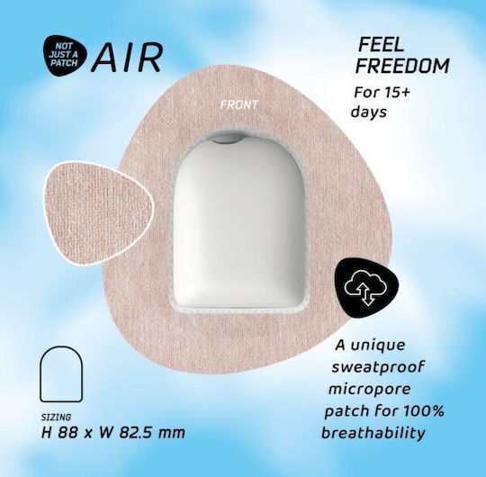 Not Just A Patch Air Cutout Waterproof Omnipod Adhesive Patch 20 Pieces – Beige