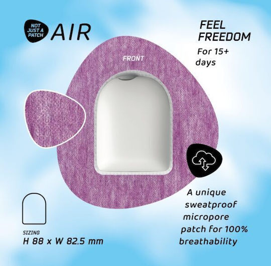 Not Just A Patch Air Cutout Waterproof Omnipod Adhesive Patch 20 Pieces – Various Colors