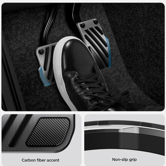 Spigen Καλύμματα Πεντάλ Performance Line Design To200p Acp11627 Tesla 3/y Juniper Y L Κυρτά Αντιολισθητικά Ασημί
