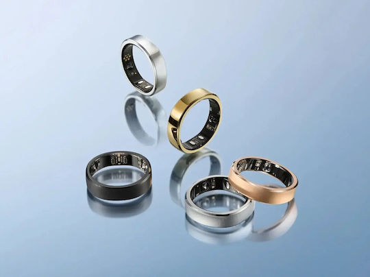 RingConn Gen 3 Smart Ring 21.2mm Waterproof with Heart Rate Monitor Brushed Silver