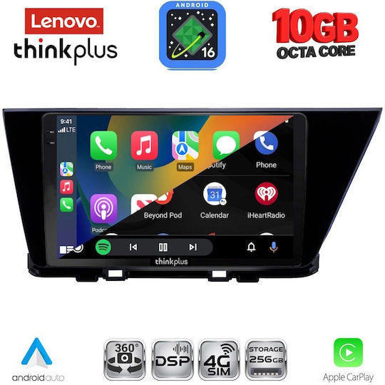 Lenovo Auto-Audiosystem für BMW X2 / X6 und Kia Niro 2017–2021 (Bluetooth/USB/WiFi/GPS/Apple CarPlay/Android Auto) mit 9-Zoll-Touchscreen