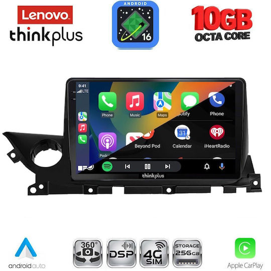 Lenovo Auto-Audiosystem Für BMW X2 / X6 Mazda 6 2021-2026 (Bluetooth/USB/WiFi/GPS/Apple-Carplay/Android-Auto) Mit 9-Zoll-Touchscreen