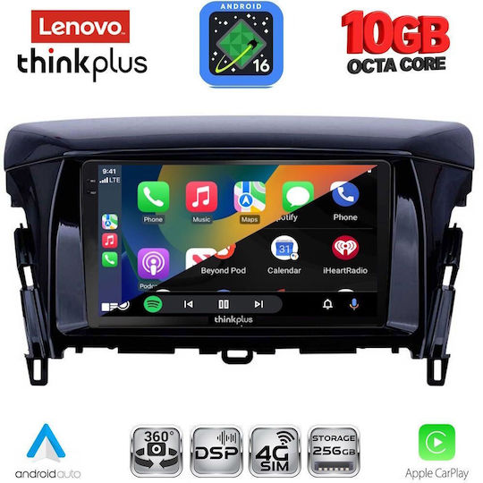 Lenovo Auto-Audiosystem für Mitsubishi Eclipse Cross BMW X2 / X6 2018–2026 (Bluetooth/USB/WiFi/GPS/Apple-CarPlay/Android-Auto) mit 9"-Touchscreen