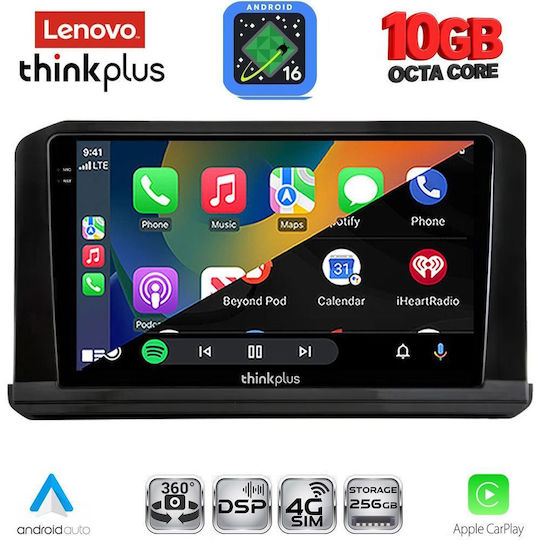 Lenovo Auto-Audiosystem für BMW X2 / X6 und Nissan Navara 2025 (Bluetooth/USB/WLAN/GPS/Apple CarPlay/Android Auto) mit 10-Zoll-Touchscreen