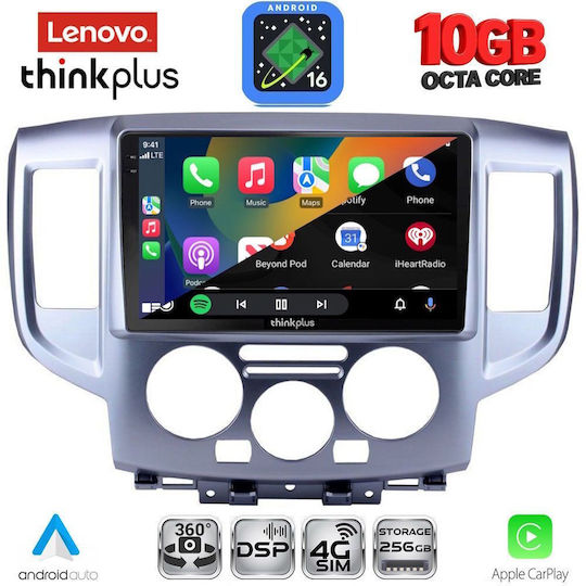 Lenovo Auto-Audiosystem Für BMW X2 / X6 Nissan NV200 2009–2020 (Bluetooth/USB/WiFi/GPS/Apple-CarPlay/Android-Auto) Mit 9-Zoll-Touchscreen