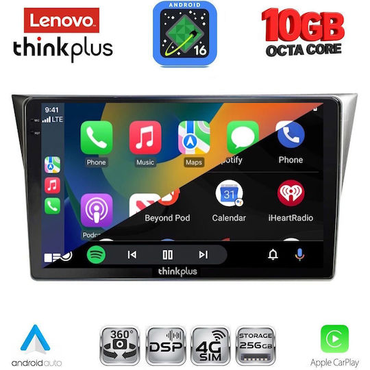 Lenovo Auto-Audiosystem für BMW X2 / X6 Subaru Impreza 2002–2008 (Bluetooth/USB/Wi-Fi/GPS/Apple-CarPlay/Android-Auto) mit 9-Zoll-Touchscreen