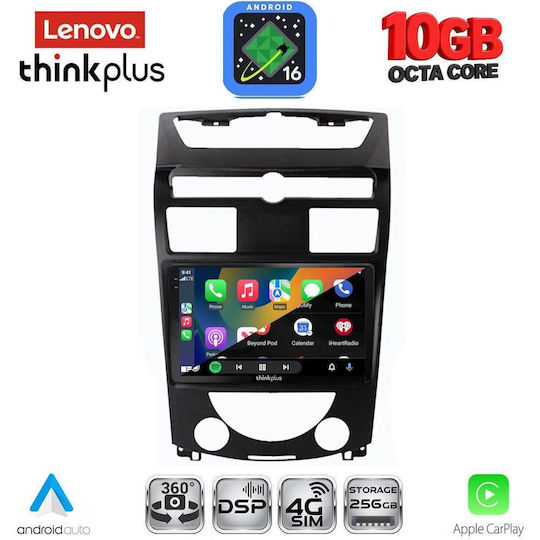 Lenovo Auto-Audiosystem für BMW X2 / X6 SsangYong Rexton 2006–2015 (Bluetooth/USB/WiFi/GPS/Apple-CarPlay/Android-Auto) mit 10-Zoll-Touchscreen