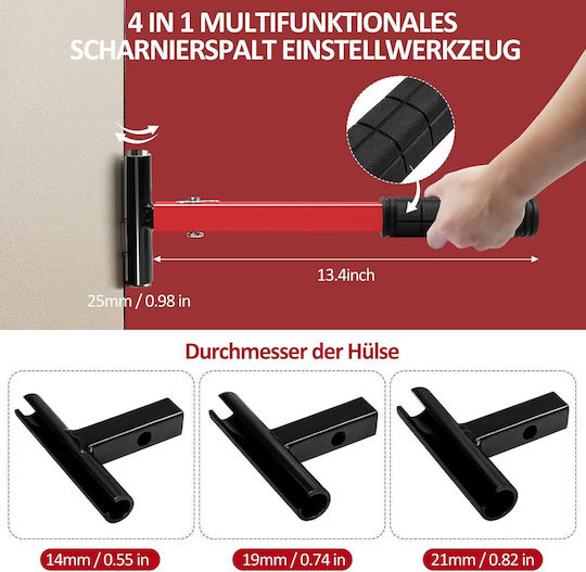 4-in-1-Scharnier-Einstellschlüssel mit Gummigriff