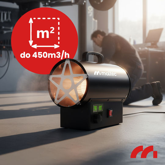 MalTec Βιομηχανικό Αερόθερμο Αερίου 25kW
