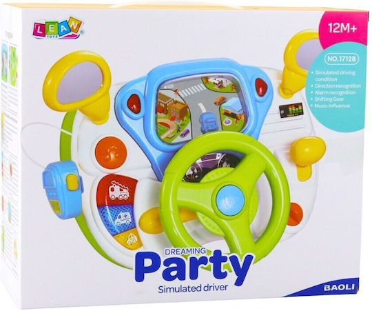 Lean Toys Steering Wheel with Lights and Sounds for 12+ Months