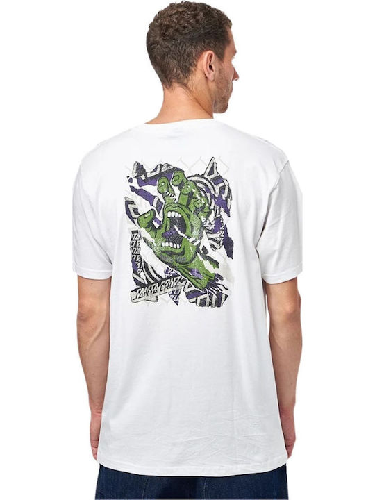 Santa Cruz Damaged Hand T-shirt White SCA-TEE-13956