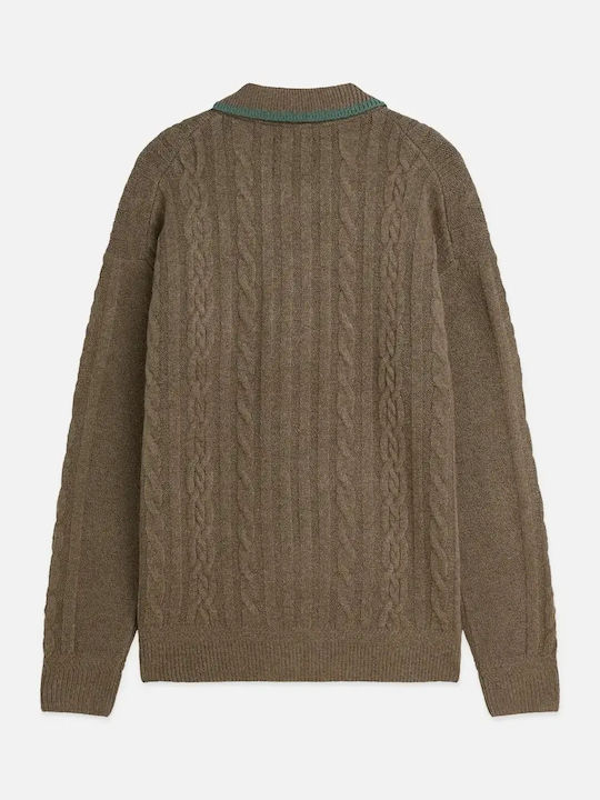 Langarm-Pullover in Braun