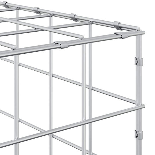 vidaXL Steel Gabion Basket for Garden Fencing 50x100x50 cm Silver