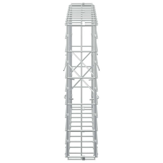 vidaXL Steel Gabion Box for Garden Fence 100x10x50 cm Silver
