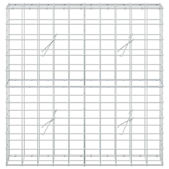 vidaXL Steel Gabion Box for Garden Fencing 100x20x100 cm Silver