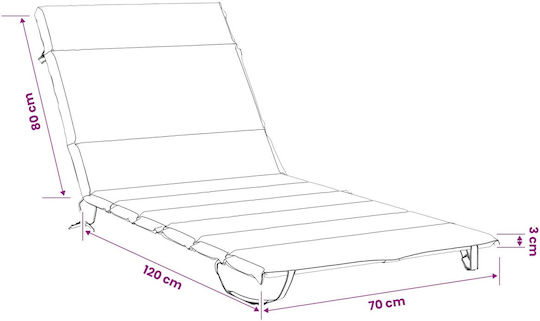 vidaXL Pernă pentru șezlong cu spătar Gemert Albastră 70x200 cm