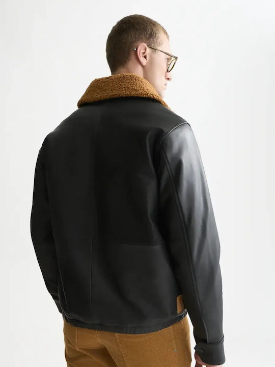 Scotch & Soda Черно кожено яке