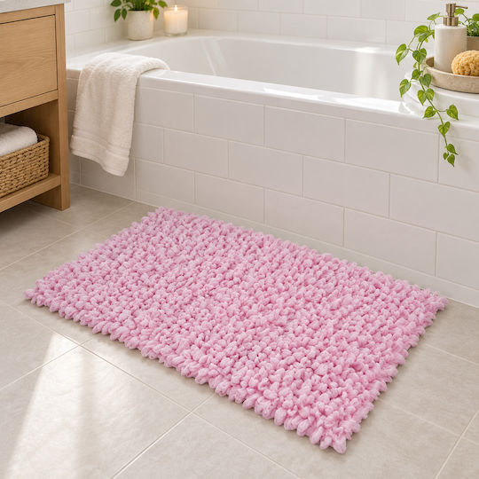 MRShome Evora Handmade Rectangular Pink Rug 50x70cm