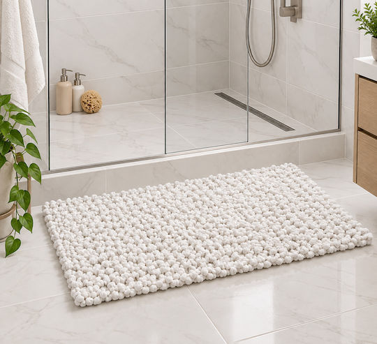 MRShome Evora Handmade Rectangular Rug White 60x120cm