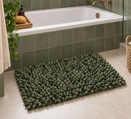 MRShome Evora Handmade Rectangular Rug Green 50x70cm