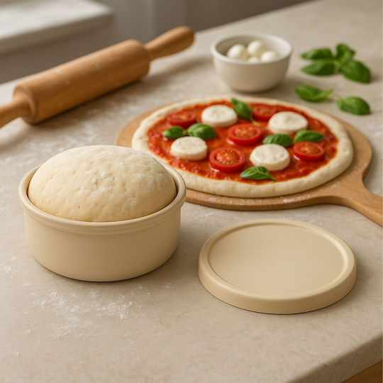 Relaxdays Set de Recipiente Alimentare din Silicon Bej 14,5x14,5 cm 4 buc