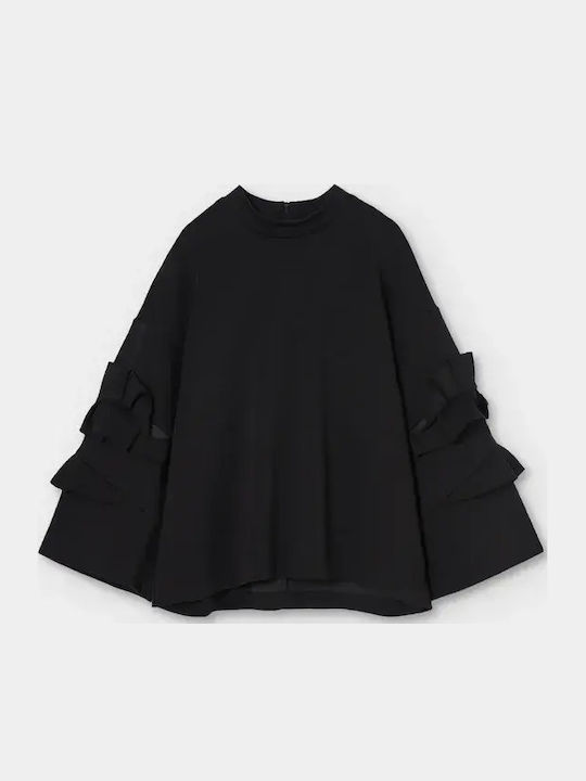 Women's Short Sleeve Blouse Black