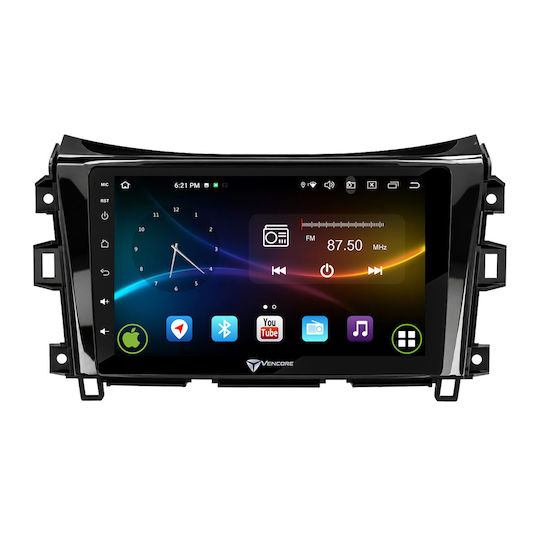 Vencore 3236-10007-0340b Android-15-Multimedia-Display 9" 9109a Mtk6762 Octa-Core 2GB/32GB IPS-Blende CarPlay Android Auto Rückfahrkamera-Unterstützung AHD Nissan Navara 2016–2022 – Schwarz 3236-10007-0340b