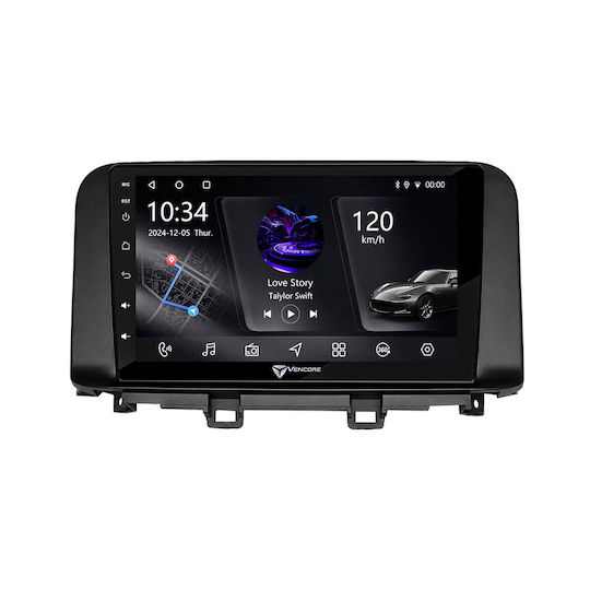 Vencore 3236-10006-0342b Android-15-Multimedia-Display 10,1" Px5s Octa-Core 2 GB/32 GB IPS-Frontblende CarPlay Android Auto Unterstützung Für 360°-Kamera Hyundai Kona 2018–2023 – Schwarz 3236-10006-0342b