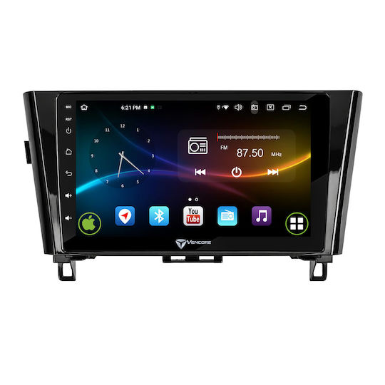 Vencore 3236-10008-0328b1 Android-Multimedia-Display 15 10,1" 9109a Mtk6762 Octa-Core 2 GB/32 GB IPS-Frontblende CarPlay Android Auto Rückfahrkamera-Unterstützung AHD Nissan X-Trail 2014–2022 – Schwarz 3236-10008-0328b1
