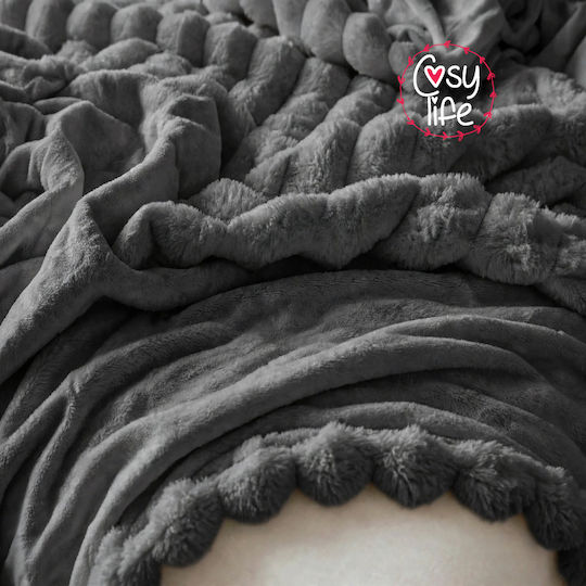 Cosy Life Single Sherpa Comforter 160x220 cm Dark Grey Cosy Life Single Sherpa Comforter 160x220 cm Dark Grey