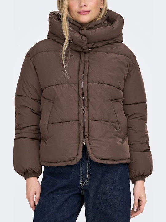 Only Onlcornelia Damen Pufferjacke für den Winter Chocolate Martini