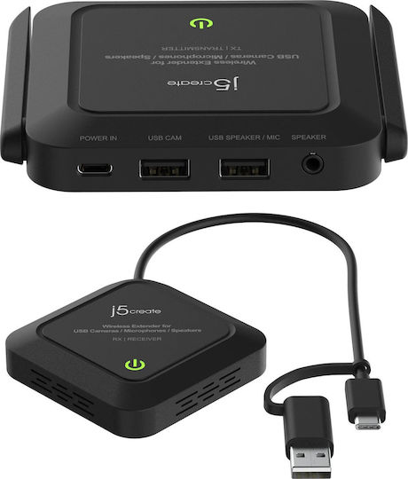 J5create Kabellose USB-Extender für Kameras, Mikrofone und Lautsprecher Jvw120