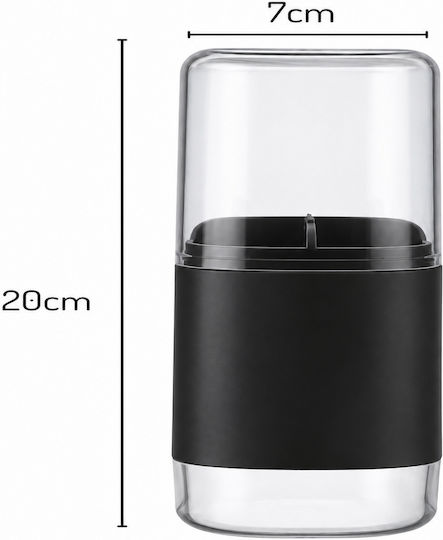Femmit Bathroom Accessory Set 2 Pieces Liquid Soap Dispenser & Toothbrush Holder Black Minimalist