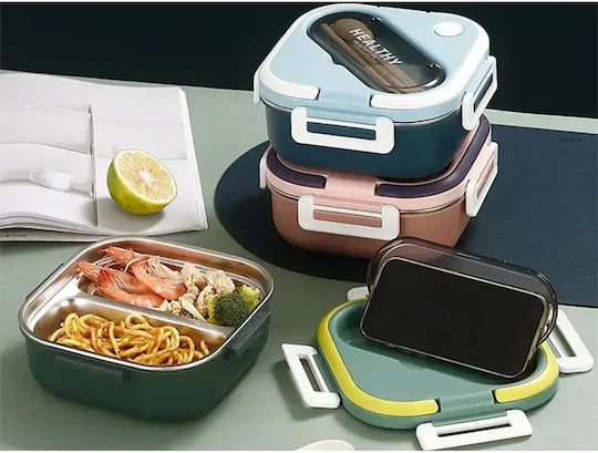 Verk Group Lunchbox aus Edelstahl, Blau, mit Fächern, 1 l