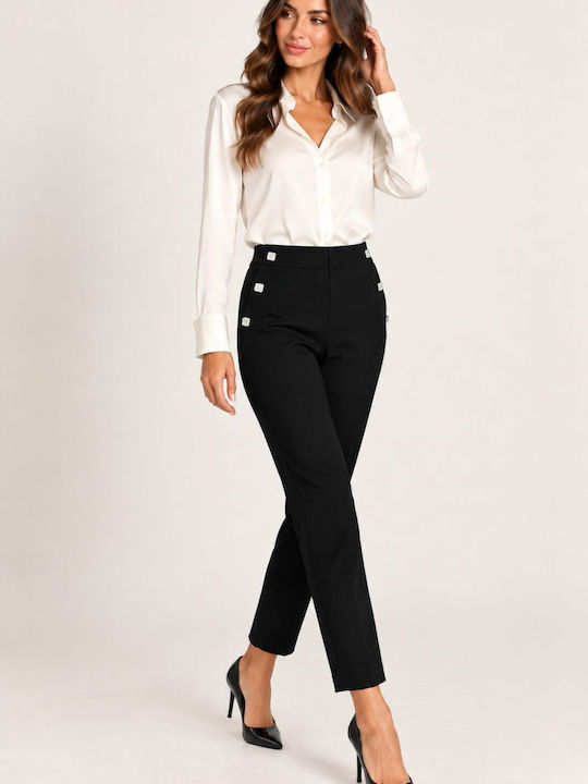 Women's Fabric Trousers Black