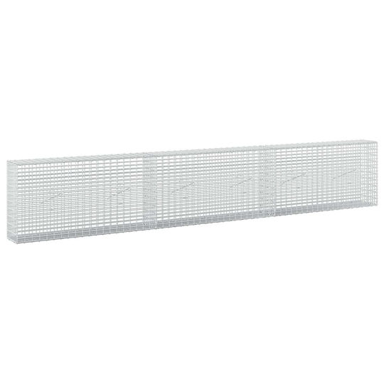 vidaXL Steel Gabion Basket for Garden Fence 2.5x2.5x50 cm Silver