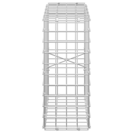 vidaXL Steel Gabion Basket for Garden Fencing 50x20x50 cm Silver