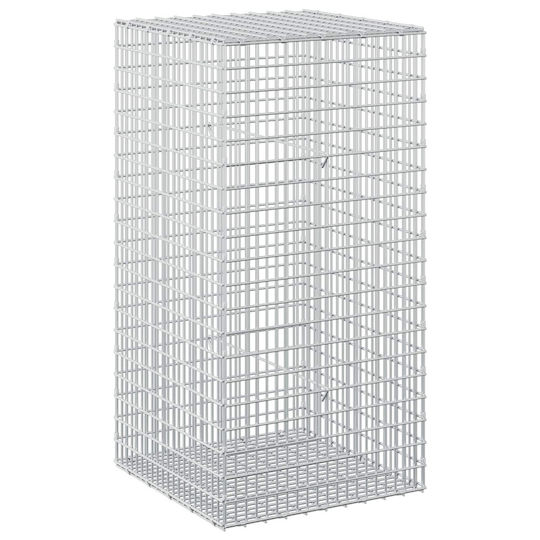 vidaXL Steel Gabion Box for Garden Fencing 2.5x2.5x100 cm Silver