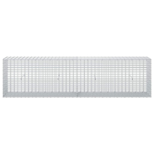 vidaXL Steel Gabion Basket for Garden Fence 2.5x2.5x50 cm Silver