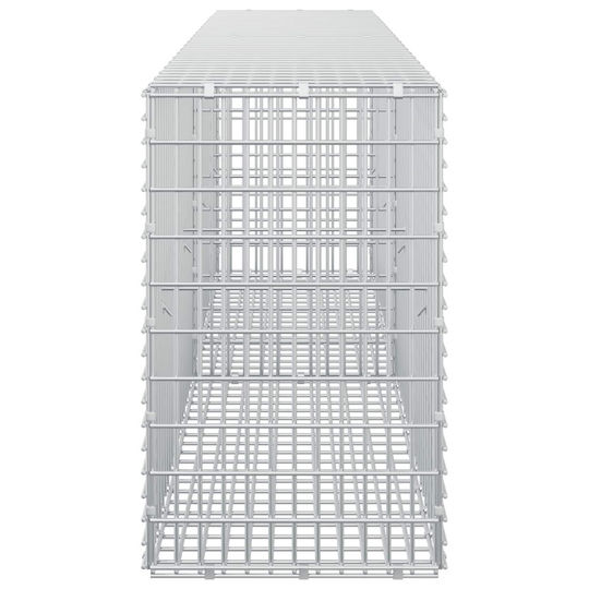 vidaXL Steel Gabion Basket for Garden Fence 2.5x2.5x50 cm Silver