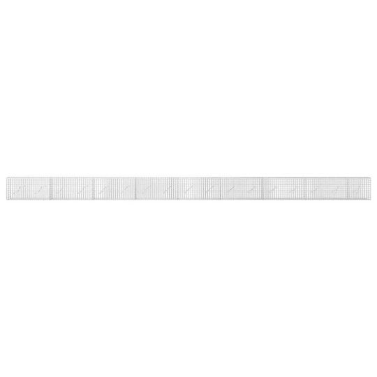 vidaXL Steel Gabion Basket for Garden Fence 5x5x50 cm Silver