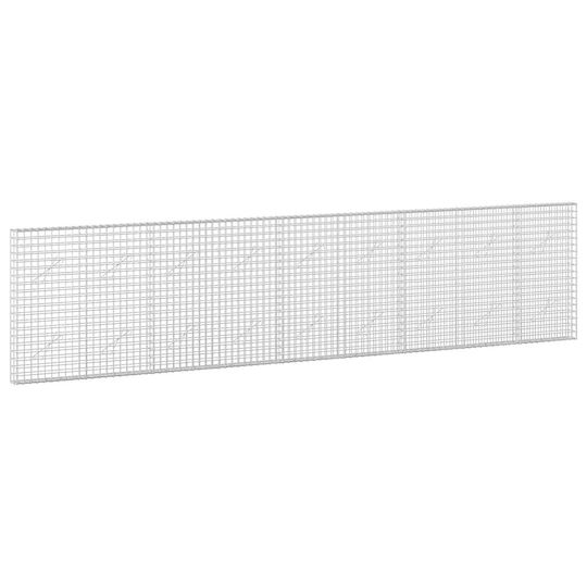 vidaXL Steel Gabion Box for Garden Fence 5x5x100 cm Silver