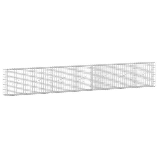 vidaXL Steel Gabion Basket for Garden Fence 5x5x50 cm Silver
