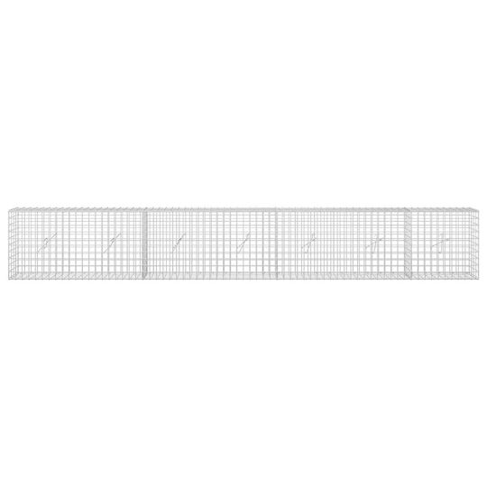 vidaXL Steel Gabion Basket for Garden Fence 5x5x50 cm Silver