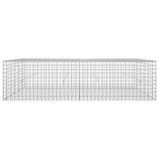 vidaXL Steel Gabion Box for Garden Fence 5x5x50 cm Silver