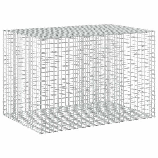 vidaXL Steel Gabion Box for Garden Fence 5x5x100 cm Silver