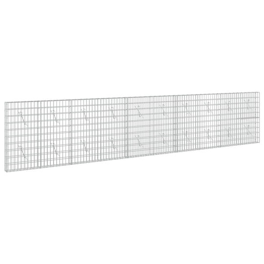 vidaXL Steel Gabion Box for Garden Fencing 10x10x100 cm Silver