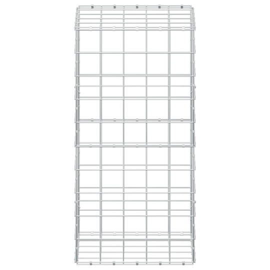 vidaXL Steel Gabion Box for Garden Fence 50x50x100 cm Silver