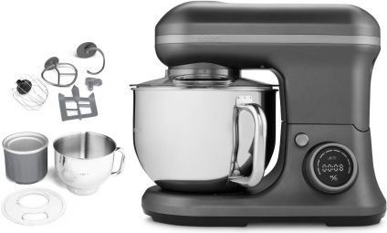 Life Küchenmaschine 1200 W mit Rostfreier 5-l-Schüssel in Grau